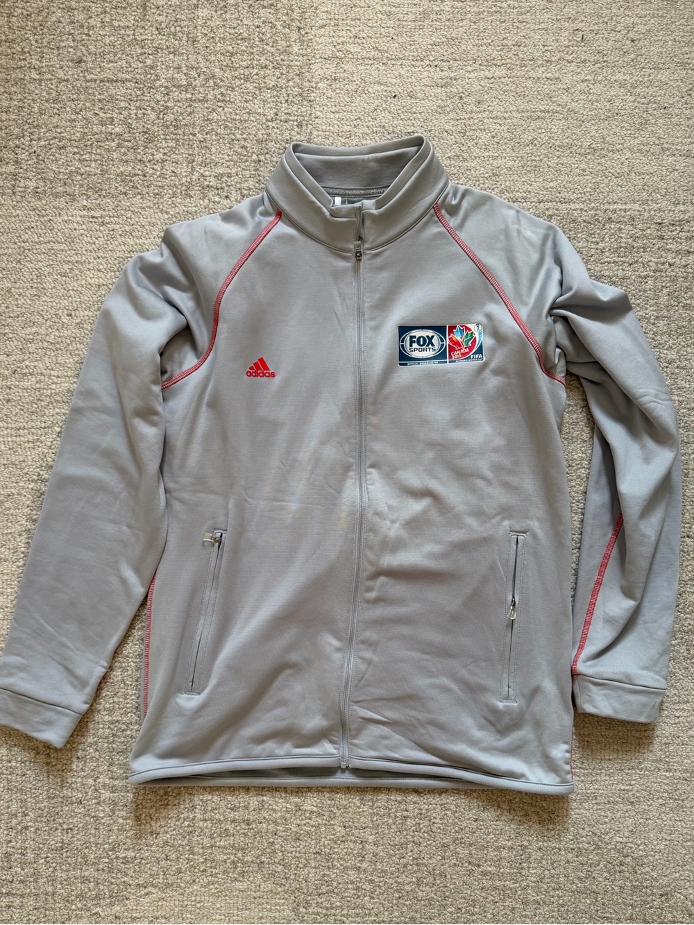 adidas Canada 2015 Women’s World Cup x Fox Sports Gray Full-Zip Track Jacket